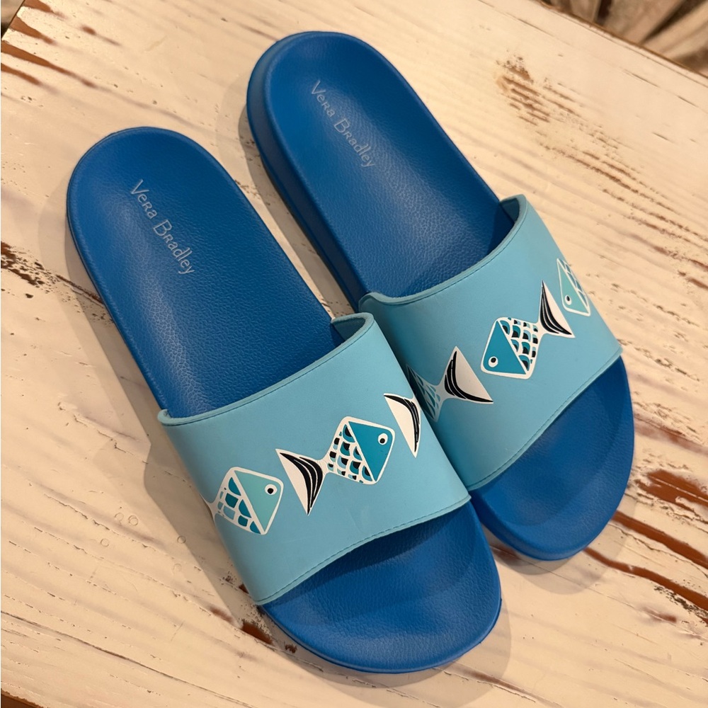 Vera Bradley Women’s GO FISH BEACH SLIDE Size 9/10 (Large)